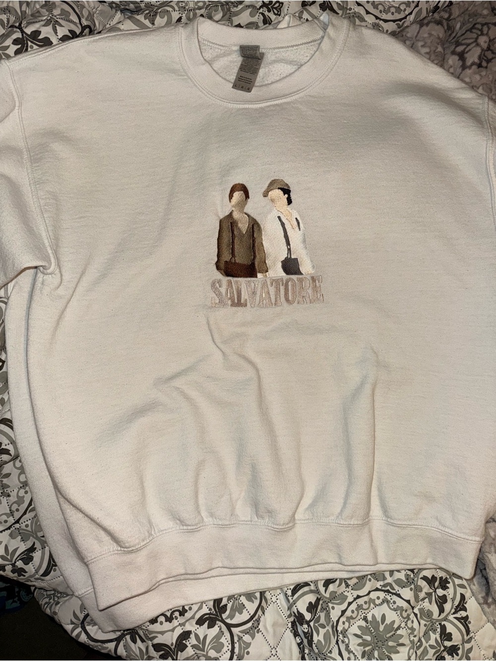 White Crewneck Sweatshirt - Men - Picture 1 of 1